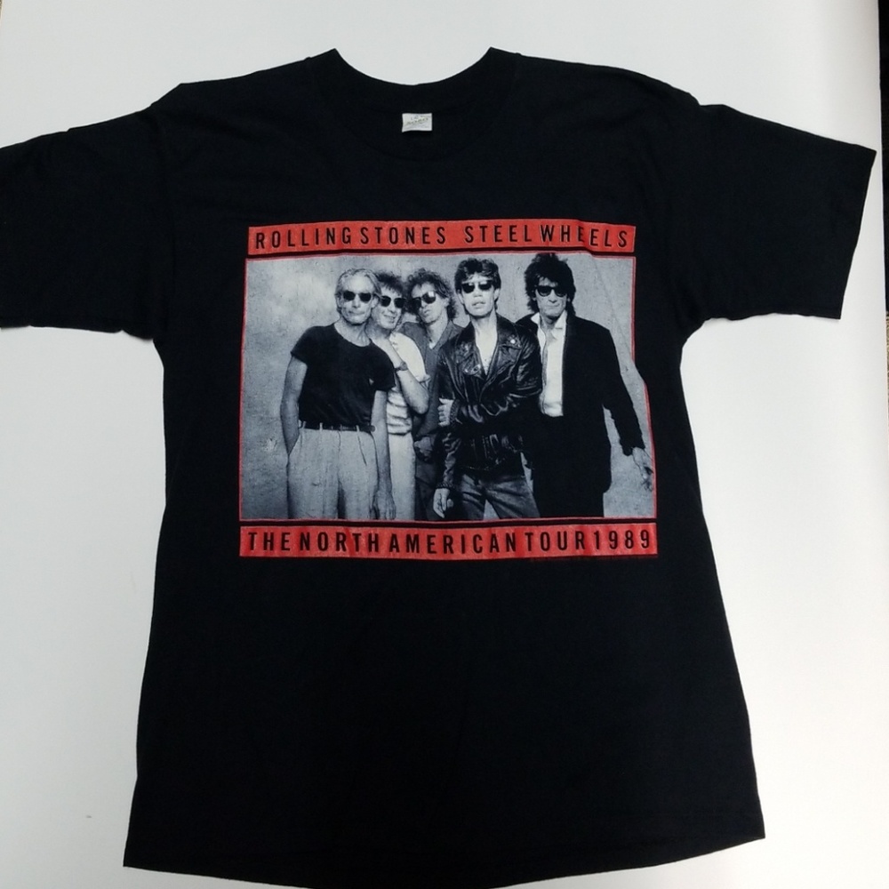 Rolling Stones Tshirt 1989 L Steel Wheels Tour